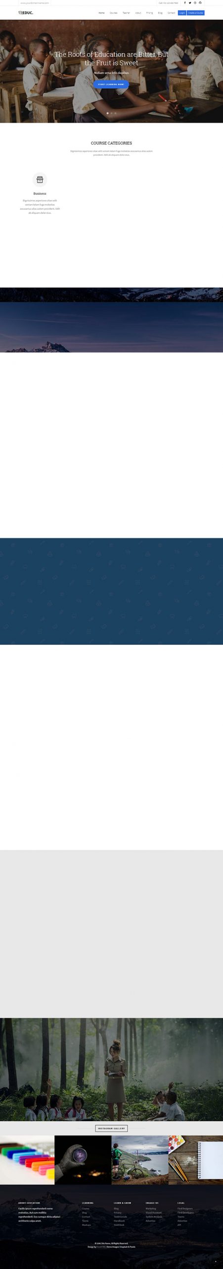 Free Education Website Template