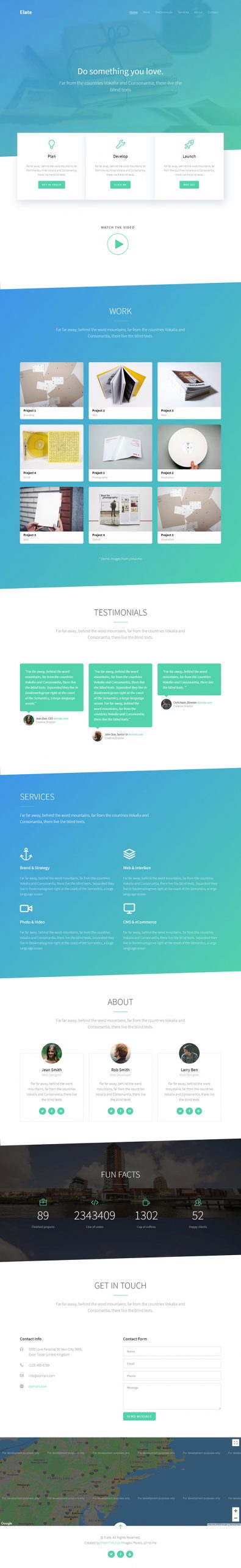 Free Elate Website Template