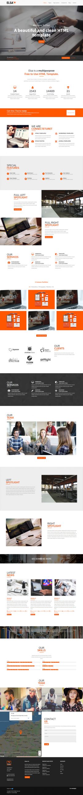 Free Elsa Website Template