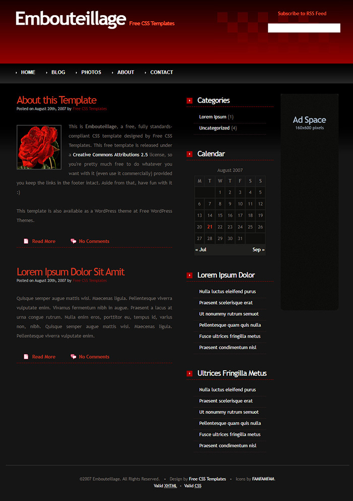 Free Embouteillage Website Template