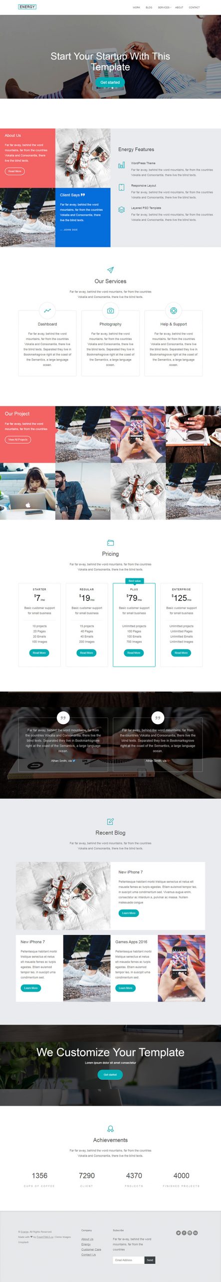 Free Energy Website Template