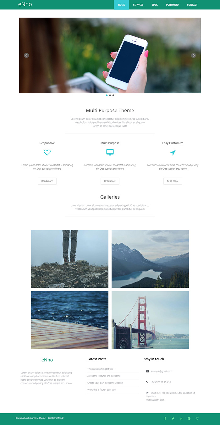 Free eNno Website Template