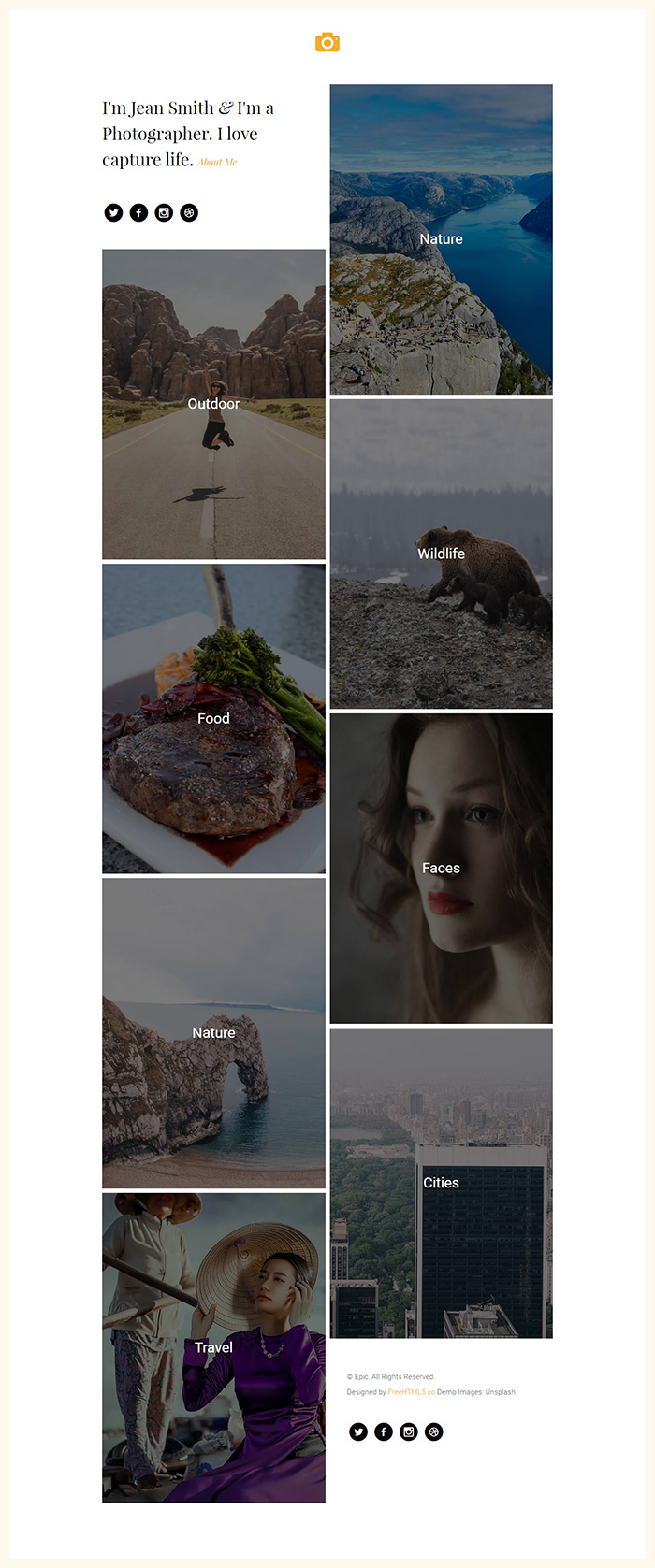 Free Epic Website Template