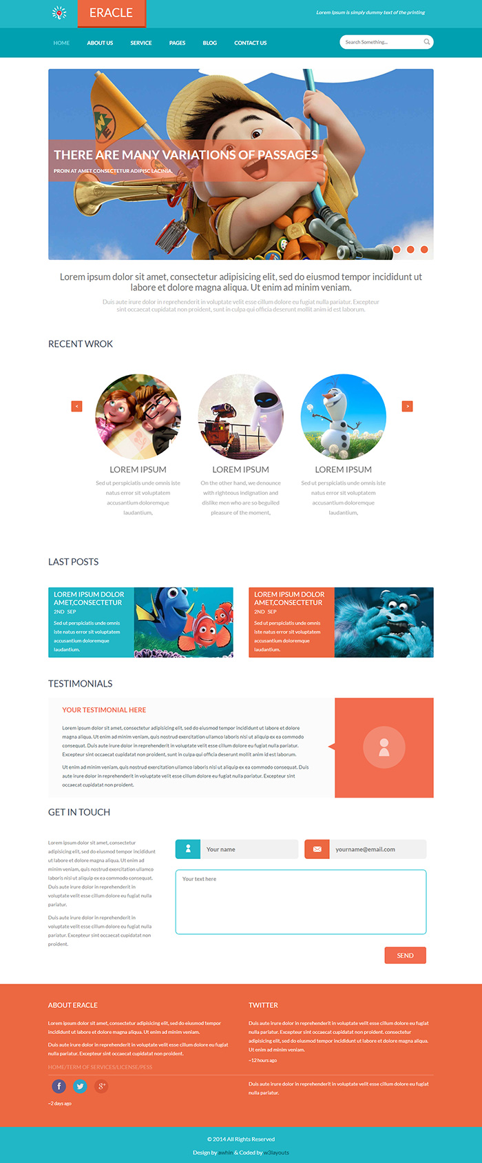 Free Eracle Website Template
