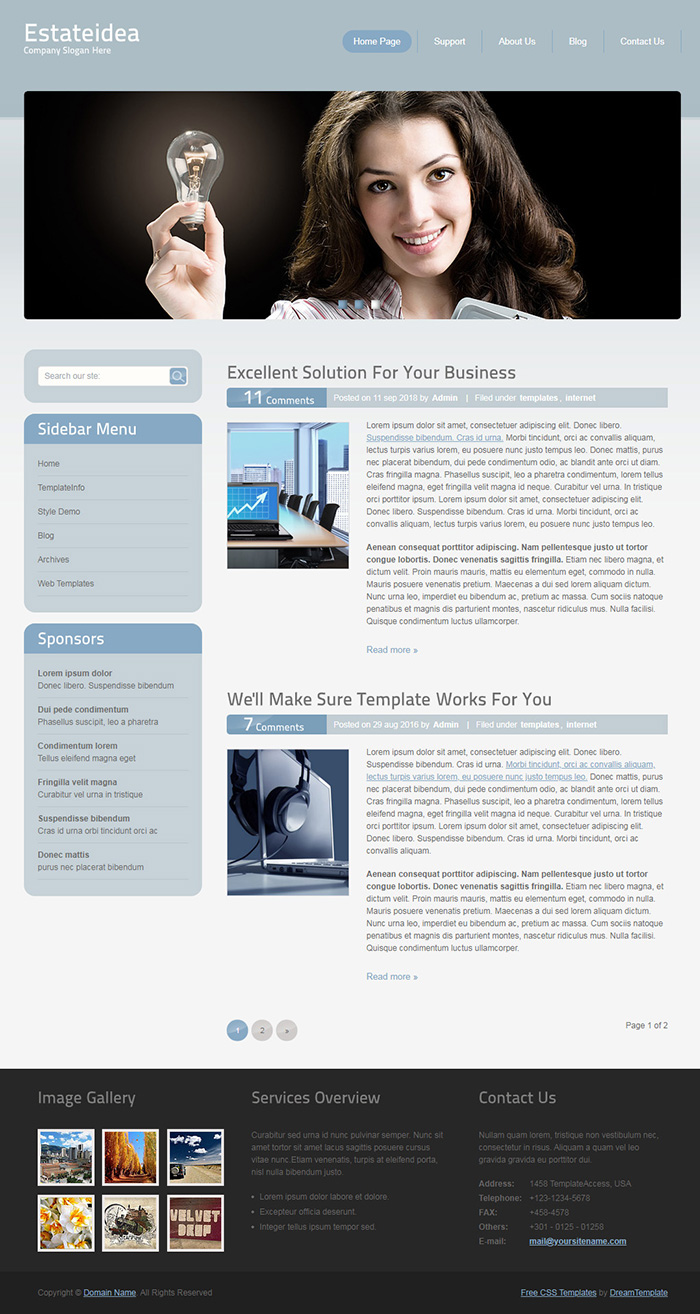 Free Estateidea Website Template