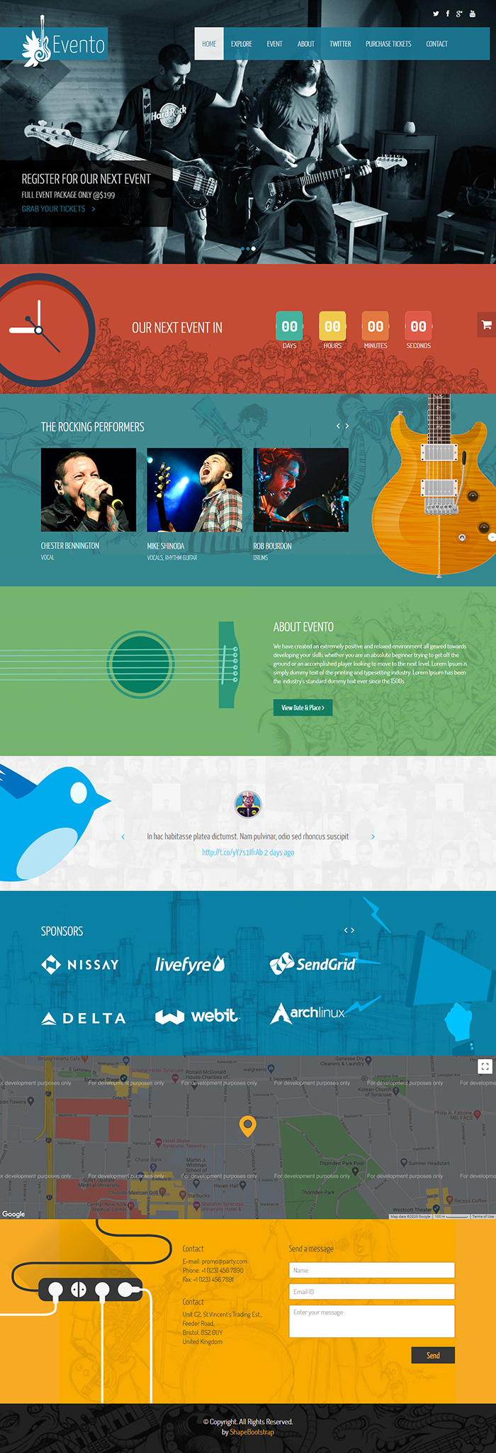 Free Evento Website Template