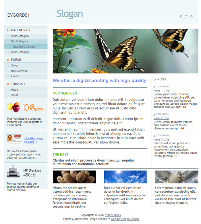 Free Evgord01 Website Template