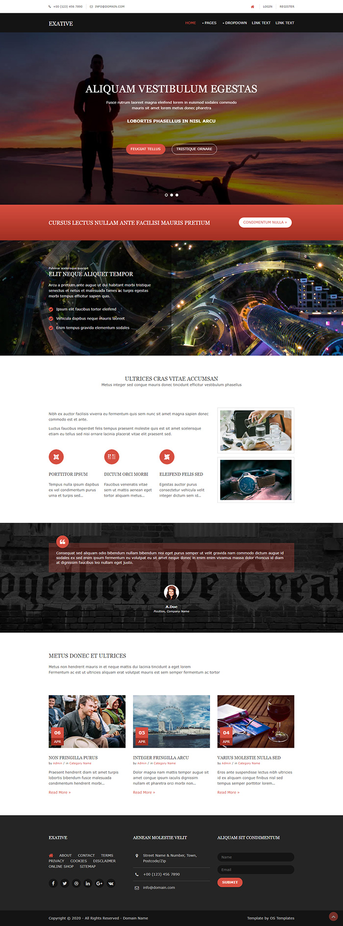 Free Exative Website Template