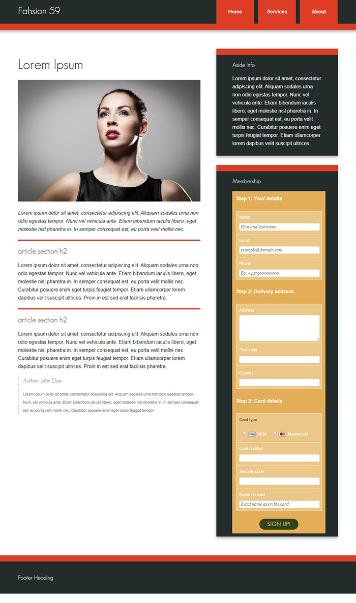 Free Fahsion 59 Website Template