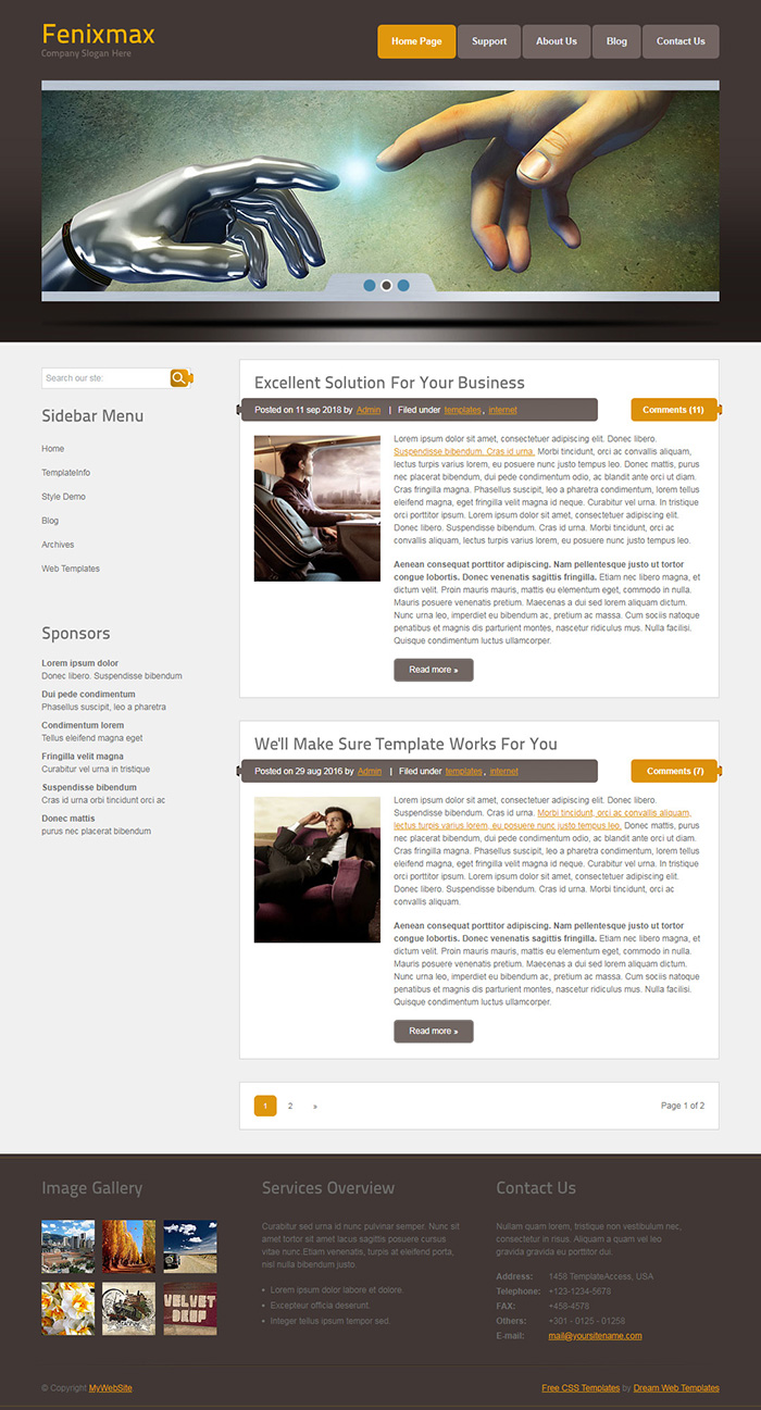 Free Fenixmax Website Template