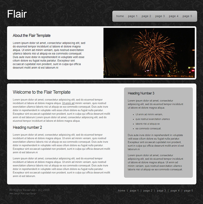 Free Flair Website Template