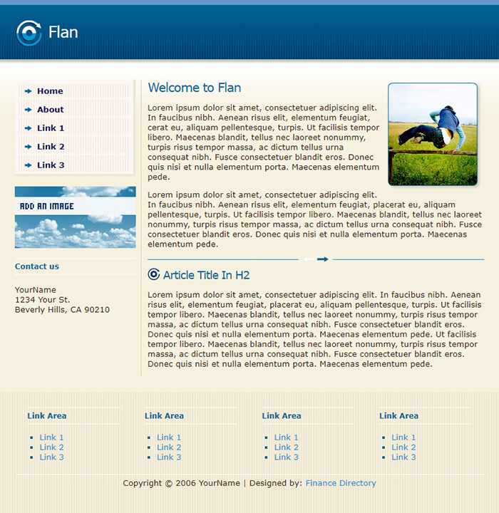 Free Flan Website Template