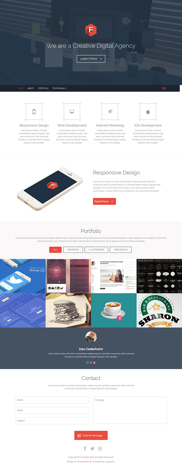 Free Flat Style Website Template - Free Website Templates, HTML5 & CSS ...