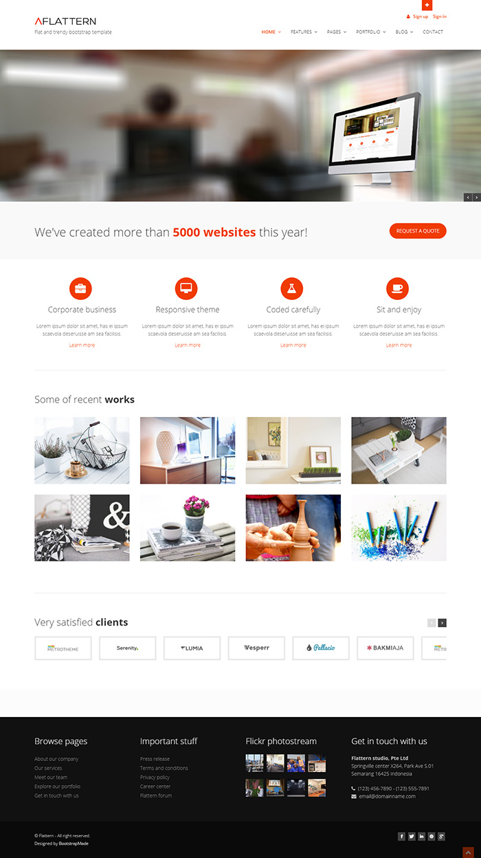 Free Flattern Website Template