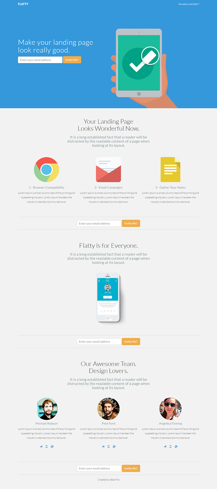Free Flatty Website Template