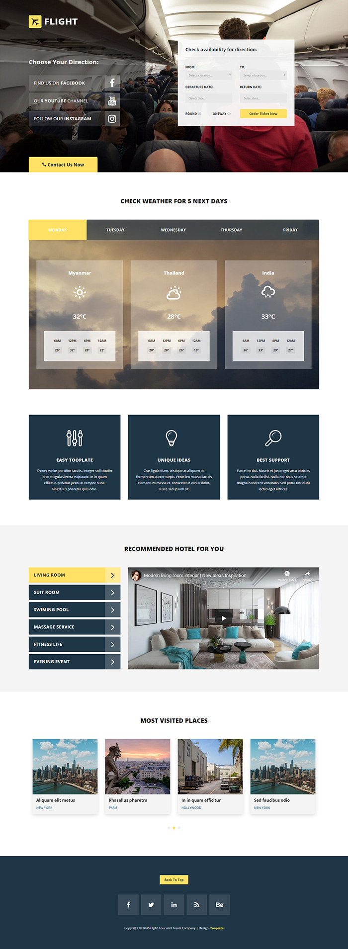 Free Flight Website Template