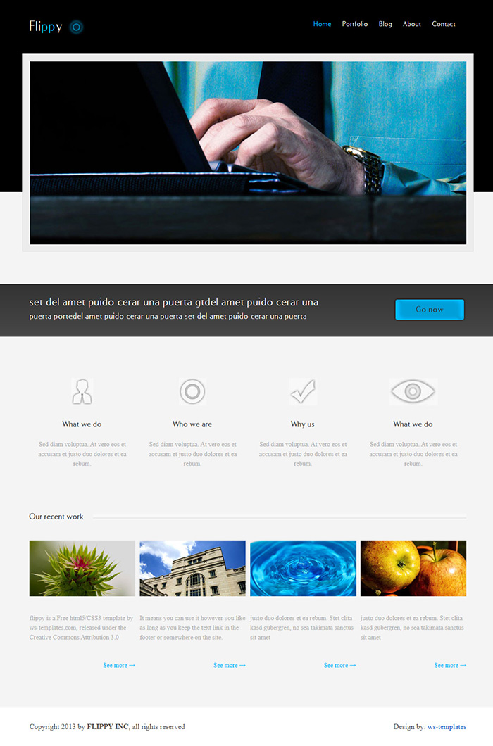 Free Flippy Website Template