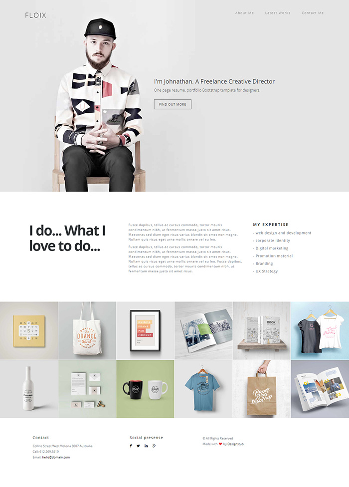 Free Floix Website Template
