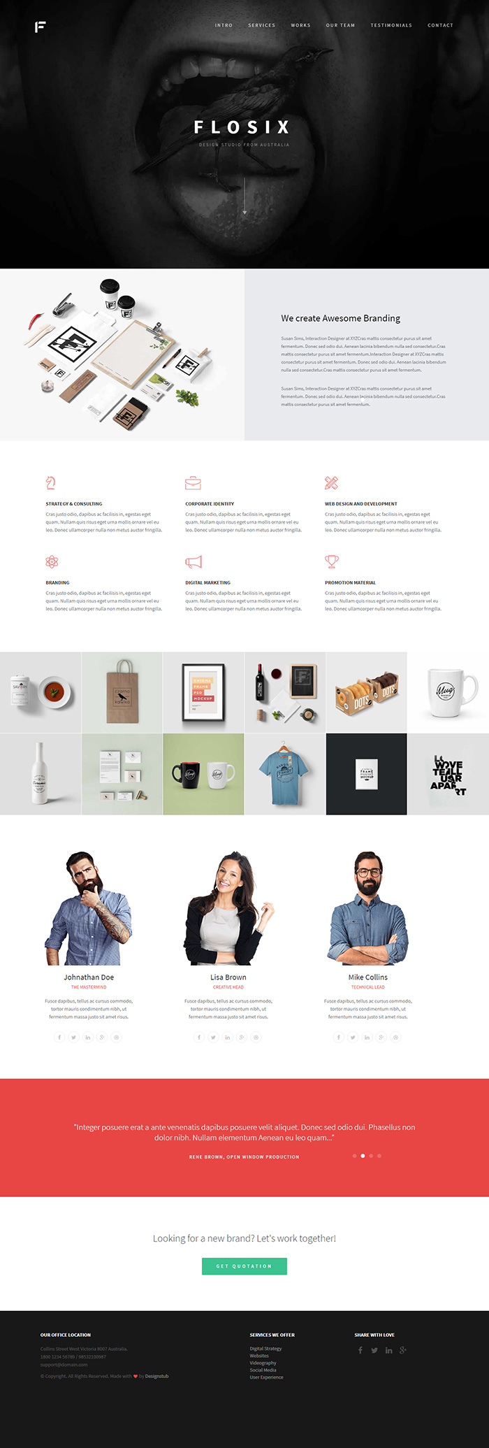 Free Flosix Website Template