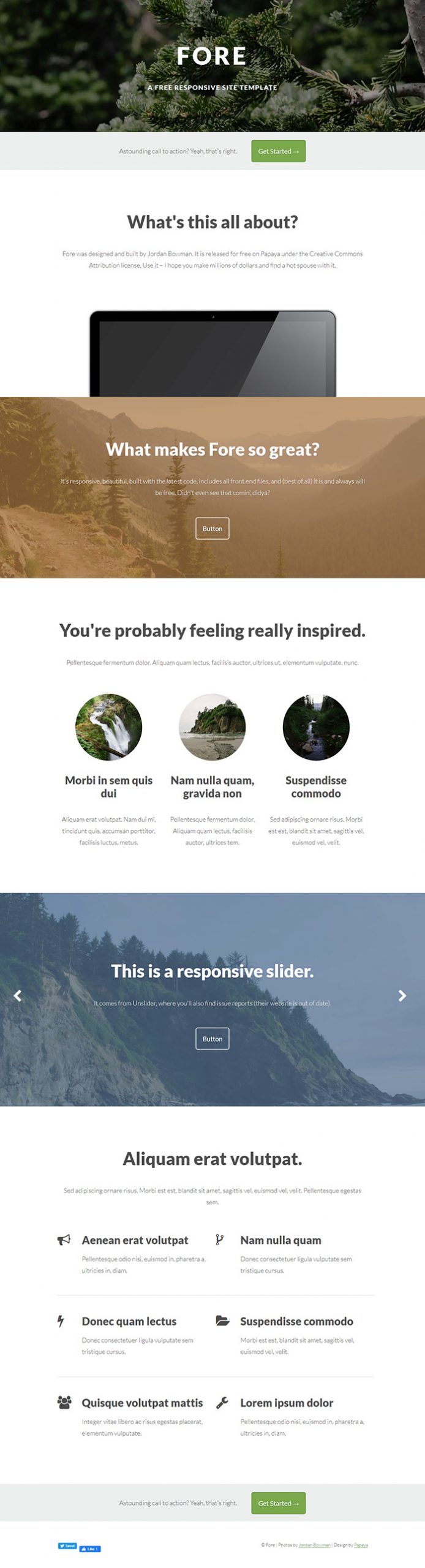 Free Fore Website Template