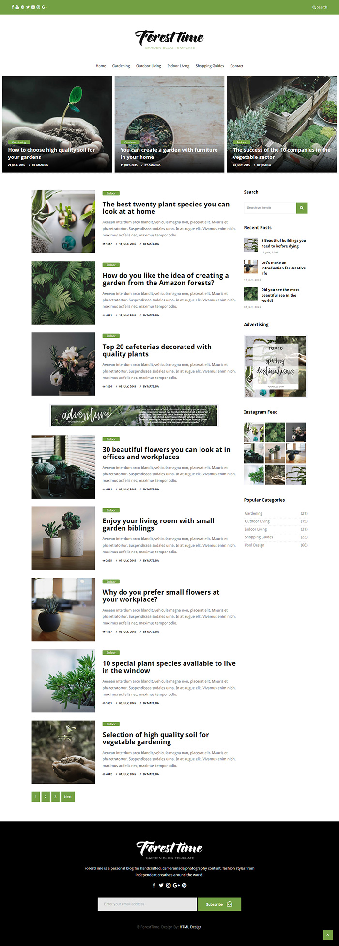 Free ForestTime Website Template