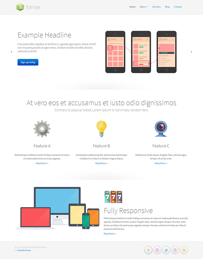 Free Fornax Website Template