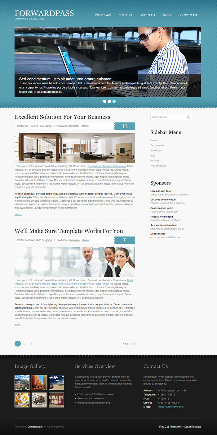 Free ForwardPass Website Template