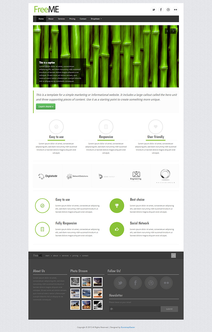 Free FreeMe Website Template