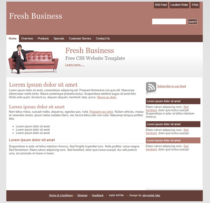 Free Fresh Business Website Template