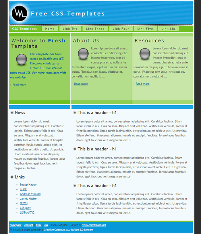 Free Fresh Website Template - Free Website Templates, HTML5 & CSS ...