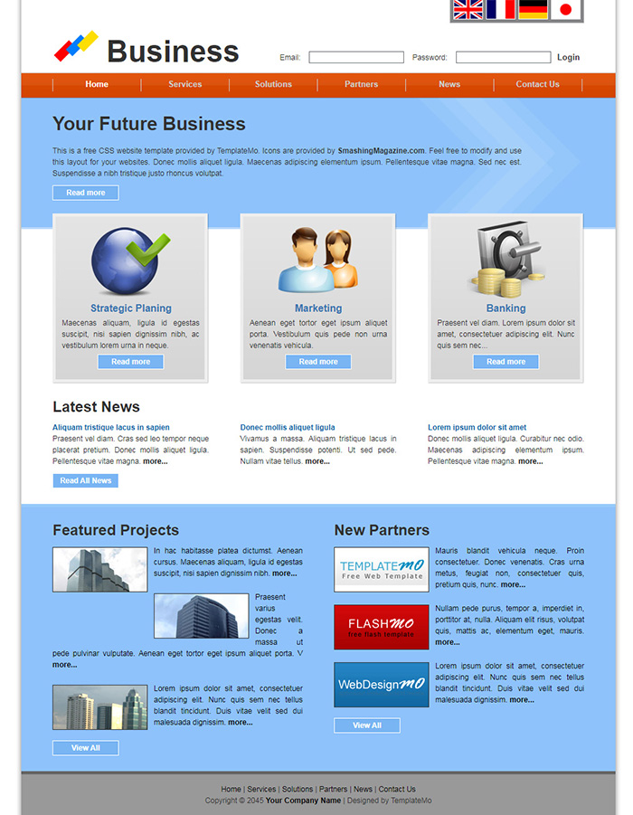 Free Future Business Website Template - Free Website Templates, HTML5 ...