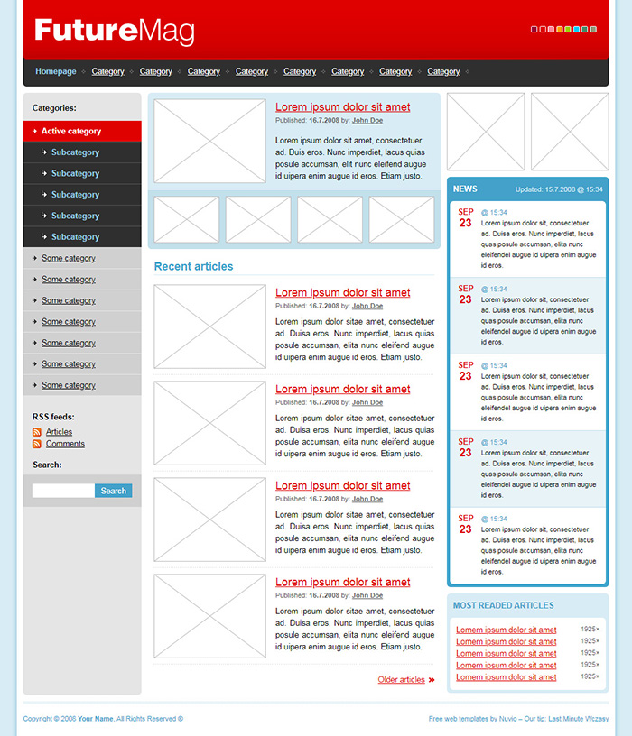 Free FutureMag Website Template