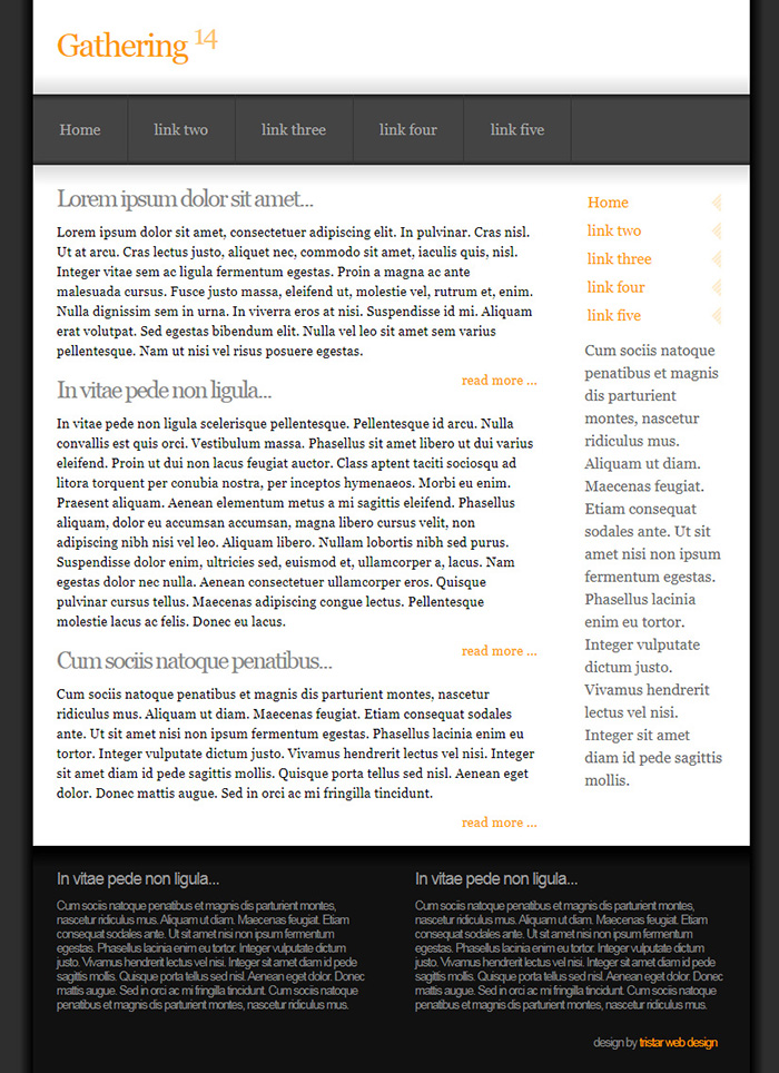 Free Gathering 14 Website Template