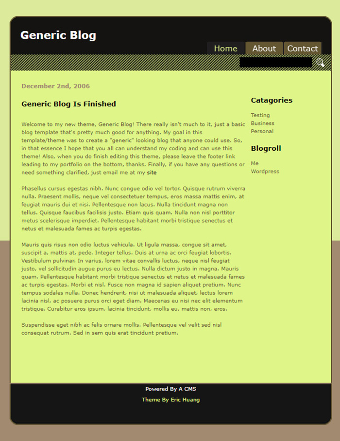 Free Generic Blog Website Template - Free Website Templates, HTML5 ...