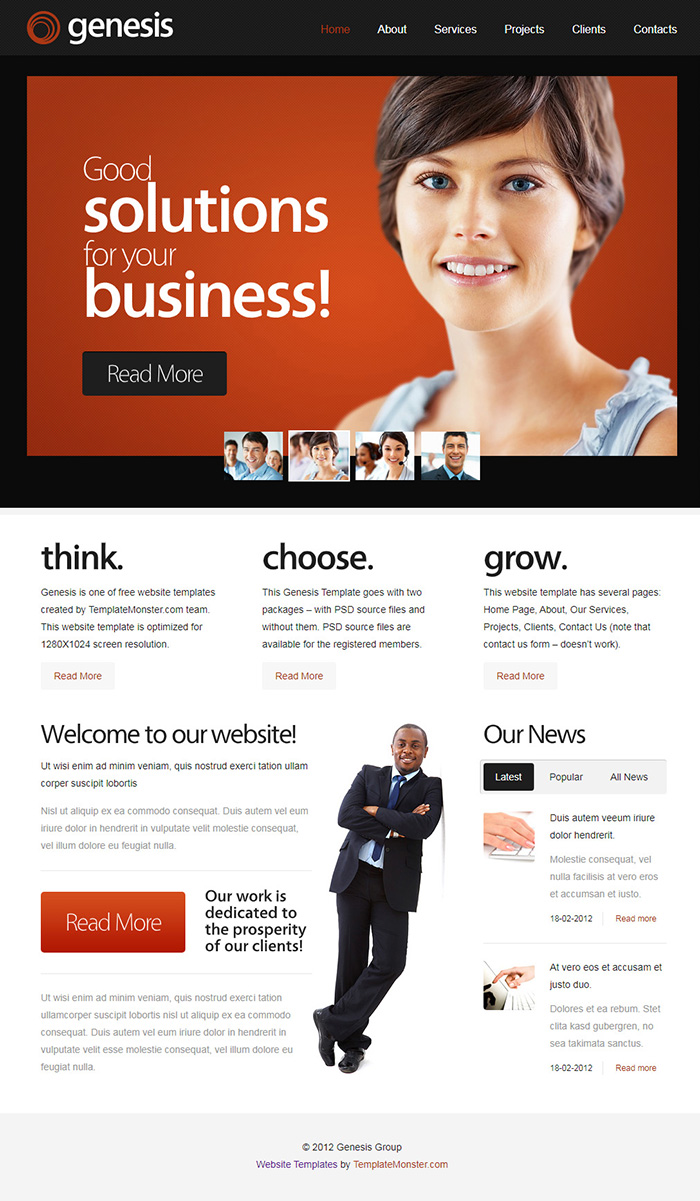 Free Genesis Website Template