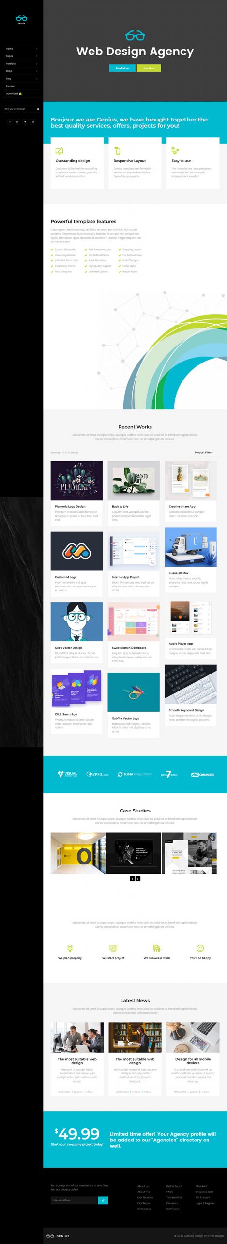 Free Genius Website Template