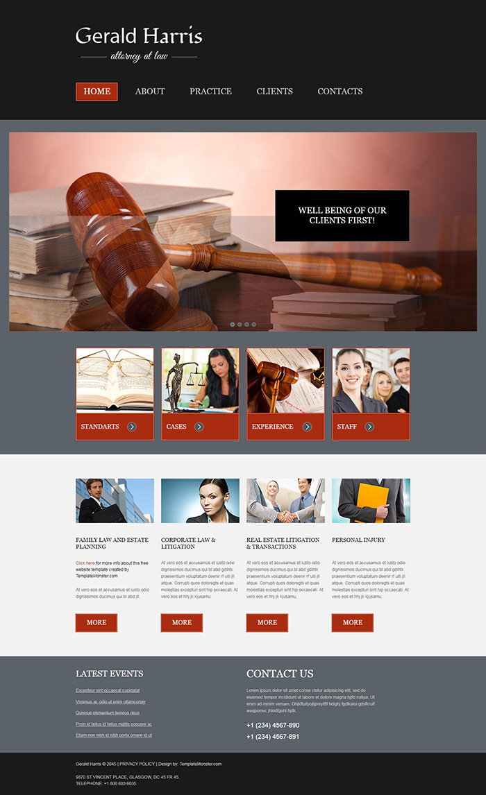 Free Gerald Harris Website Template