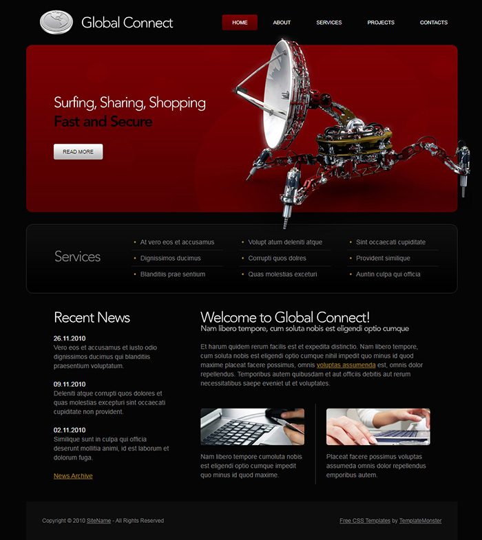 Free Global Connect Website Template