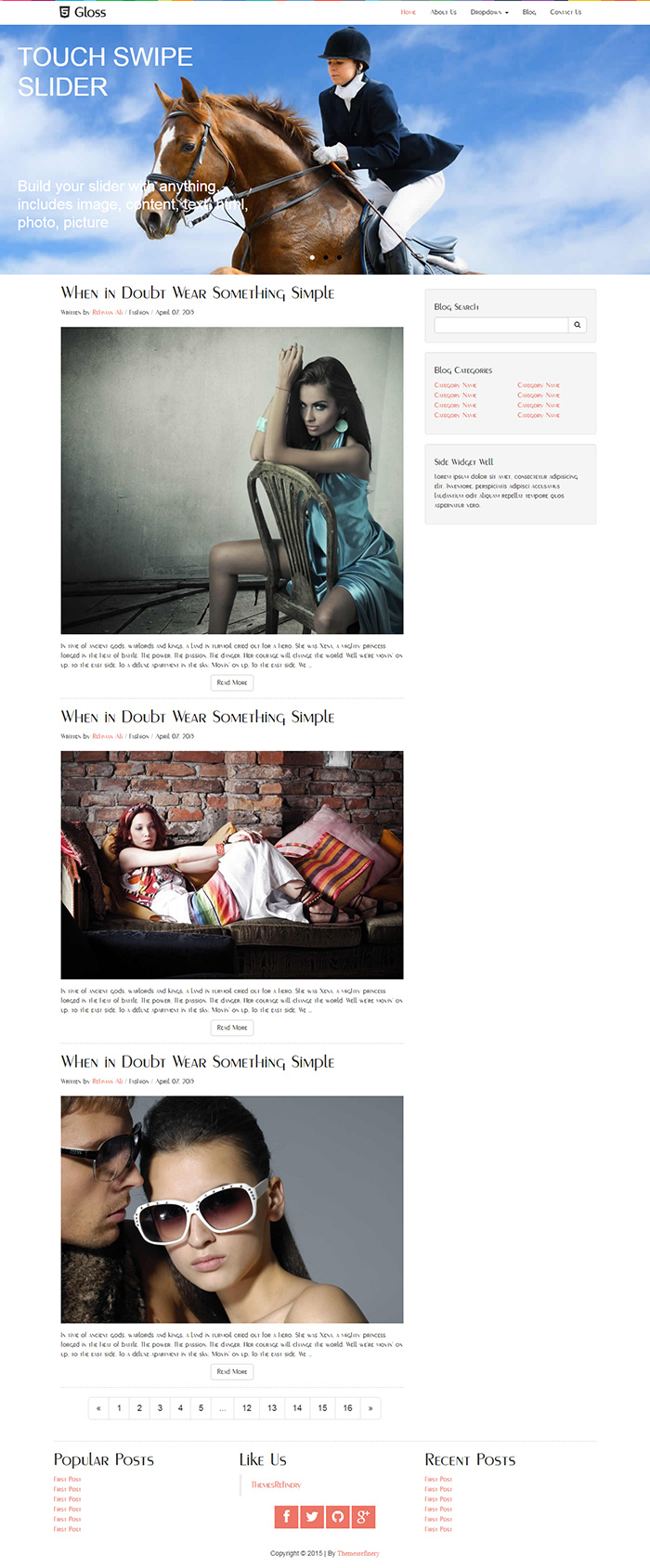 Free Gloss Website Template