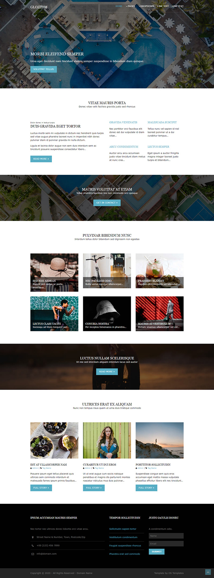 Free Glozzom Website Template