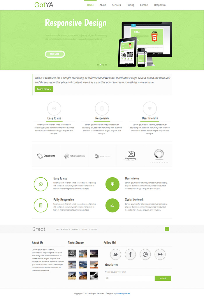 Free GotYA Website Template