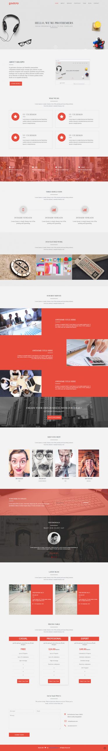 Free Graxpo Website Template