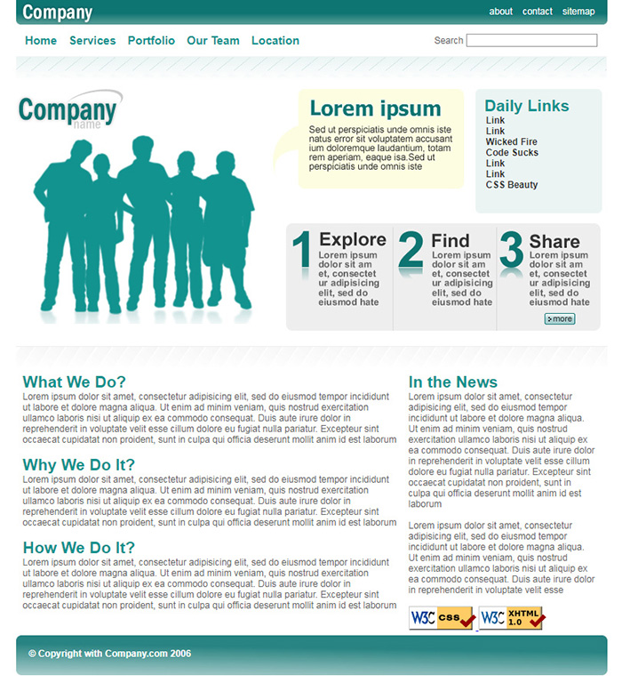 Free Green People Website Template