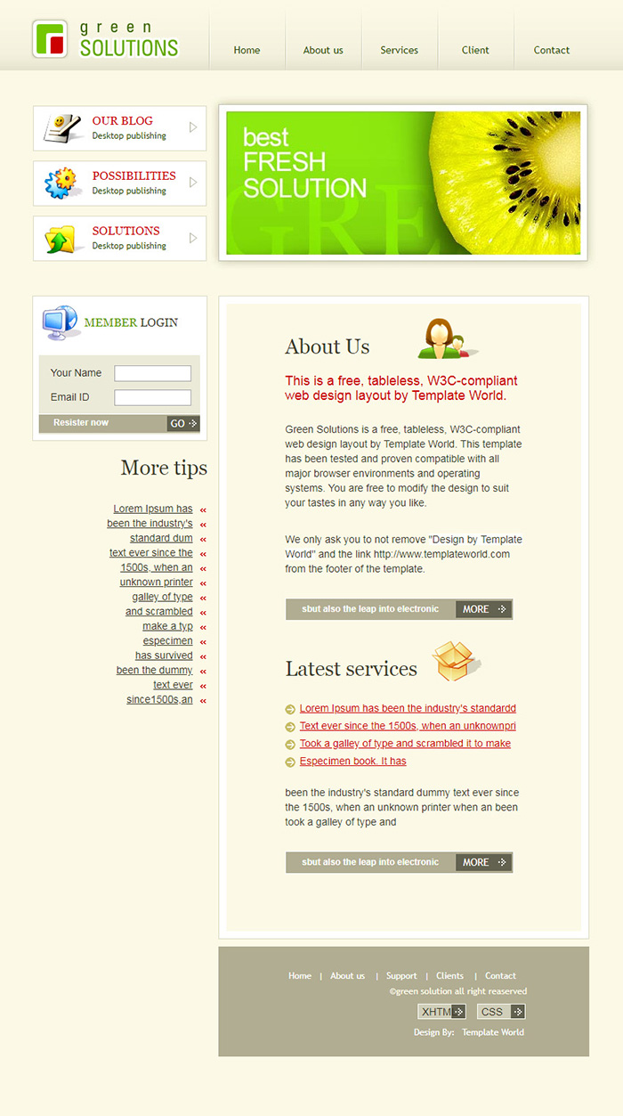 Free Green Solutions Website Template - Free Website Templates, HTML5 ...