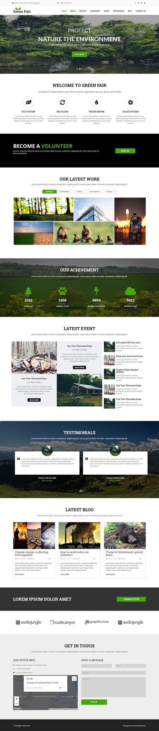 Free GreenFair Website Template