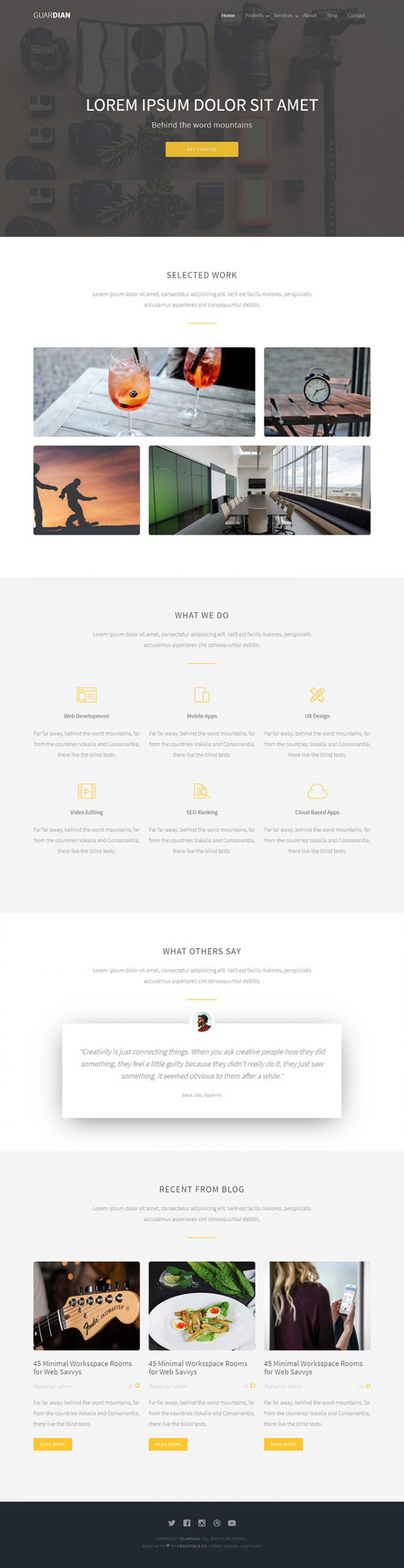 Free Guardian Website Template