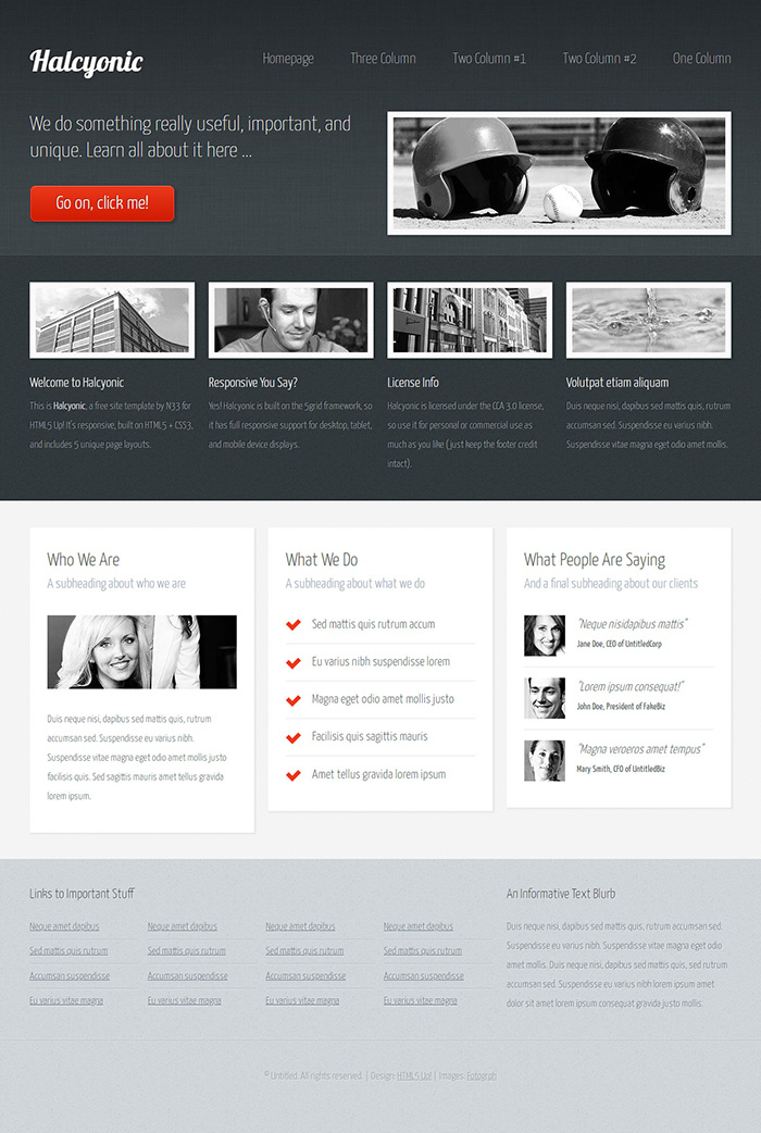Free Halcyonic Website Template