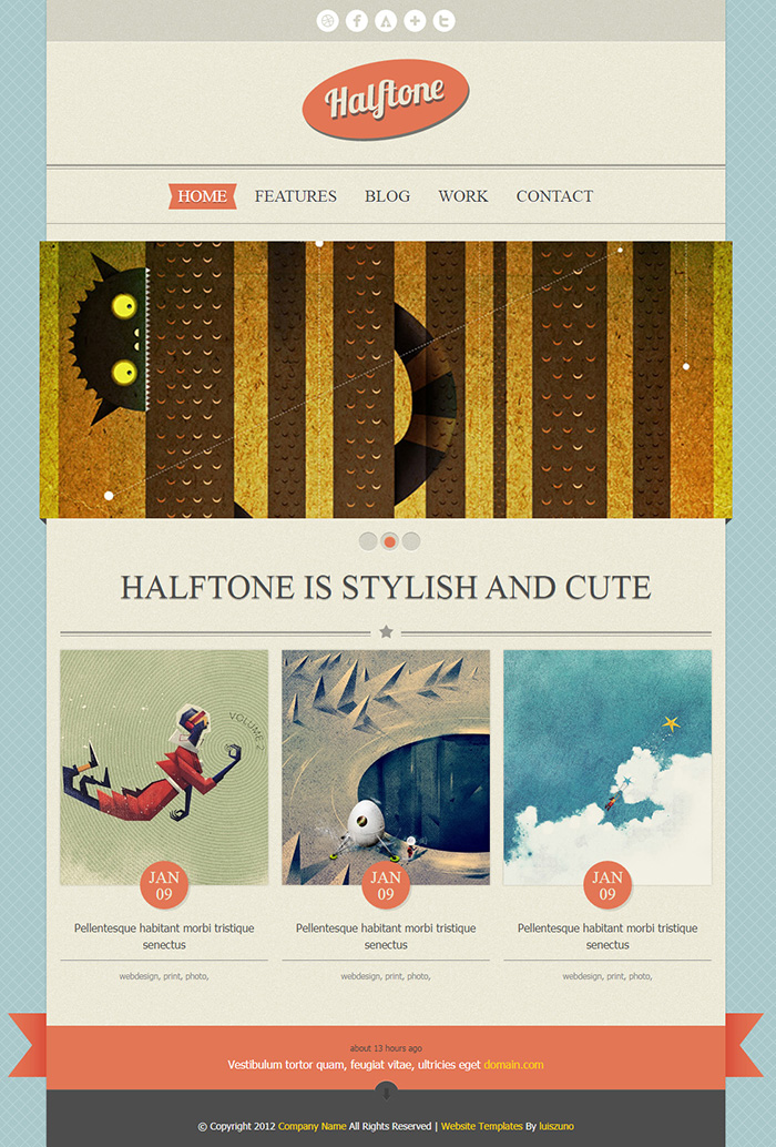 Free Halftone Website Template