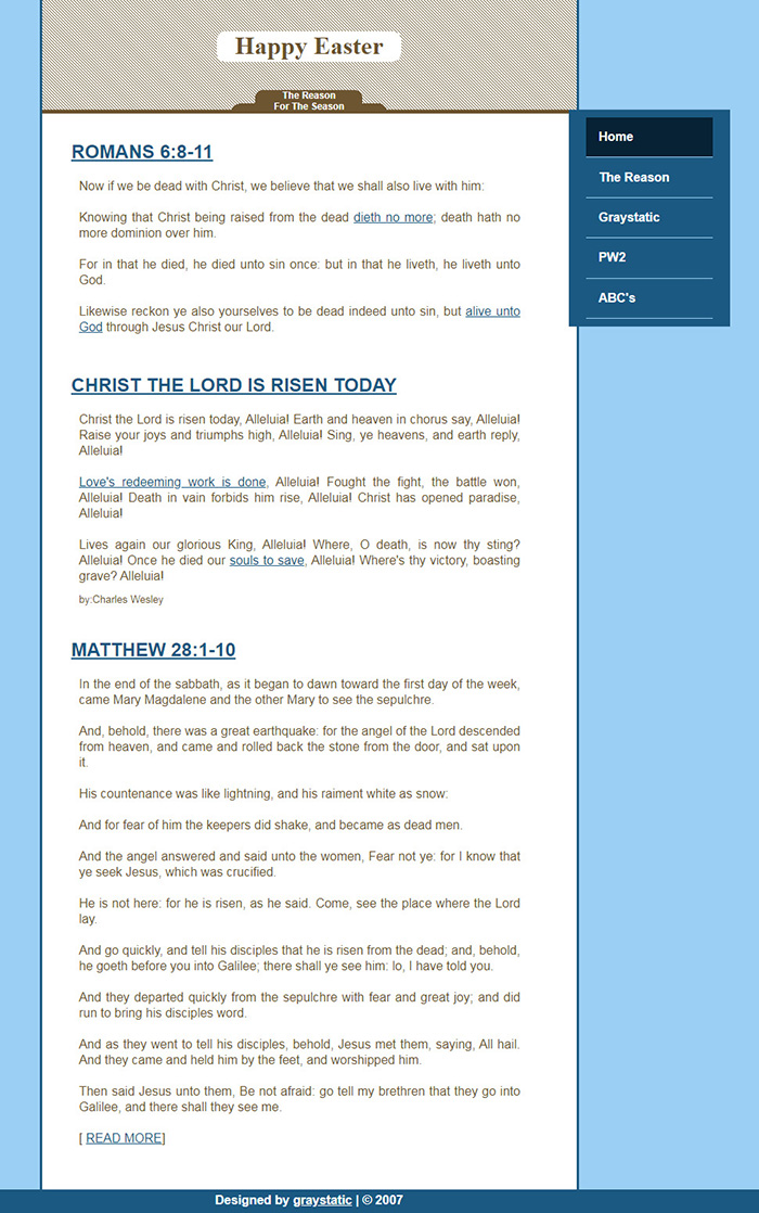 Free Happy Easter Website Template