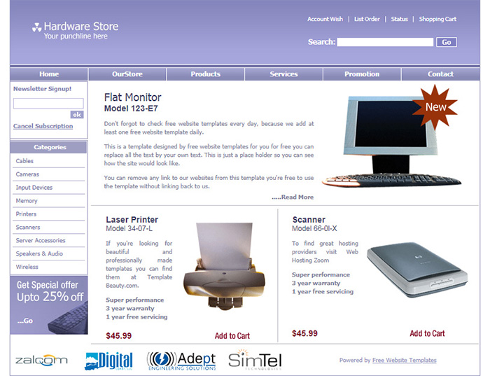 Free Hardware Store Website Template Free Website Templates Html5 Css Templates Open Source Templates